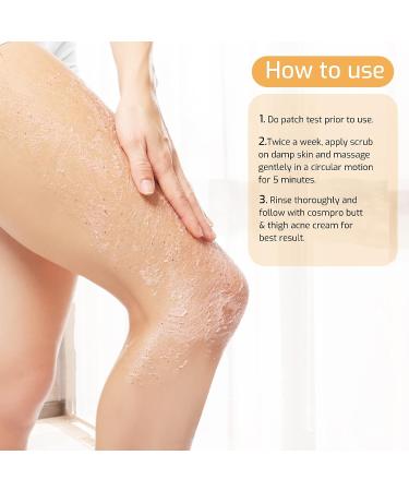 Cosmpro Butt Exfoliating Scrub - KP Bump Eraser for Bikini Area | AHA, BHA, Natural Ingredients | Prevents Acne & Razor Bumps - Buy Online on GoSupps.com