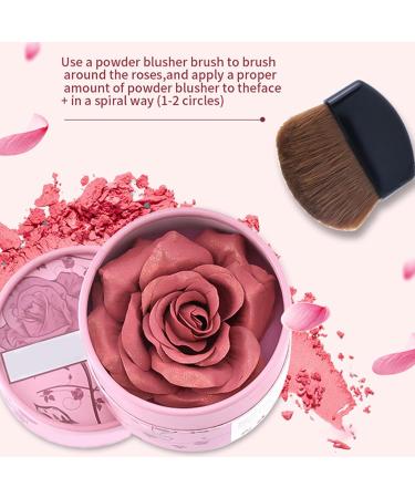 Rose blush 3D rose cheek blush 35 g highlighter with natural scent pigmented for nude makeup face going out bridal stage 1 - Buy Online on GoSupps.com
