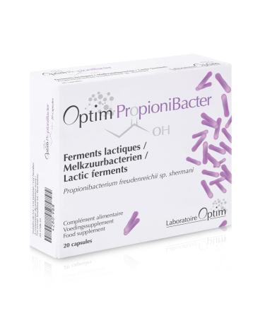 Lactic acid bacteria propionibacterium - 20 capsules |Propionic acid propionate effect probiotic for intestinal flora transit dysbiosis |Opionibacter