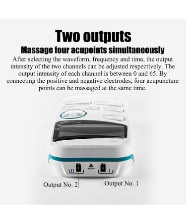 Electronic Acupuncture Treatment Apparatus Portable Acupuncture Massager Machine Adjustable Intensity 2-Channel Output 3 Modes are Available Frequency Adjustable for Pain Relief - Buy Online on GoSupps.com
