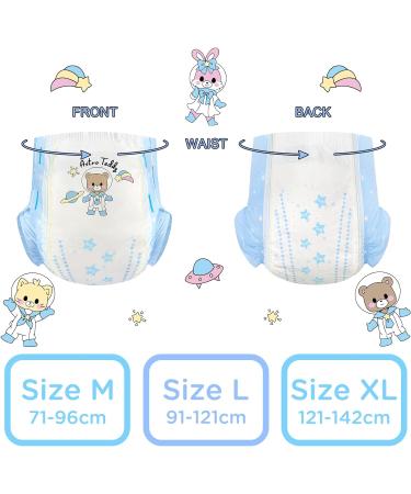 Buy LittleForBig Adult Printed Diapers 10 Pack - Astro Babies (Large 36-46) Blue | International Shipping Available - Buy Online on GoSupps.com