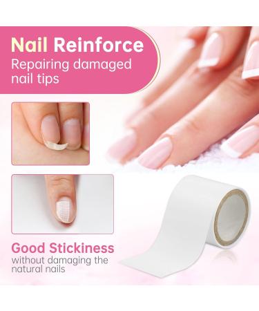 Luvadeyo Self-Adhesive Silk Nail Wraps - 3 Rolls Strengthening Protection for UV Gel & Acrylic Nails | Nail Art Tool - Buy Online on GoSupps.com