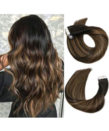 VARIO 14 "/ 35 cm 20pcs 50g per set tape in hair extensions real hair # 1BT6P1B piano color double -sided adhesive tape seamless skin shot remy silk smooth hair tape in extensions real hair