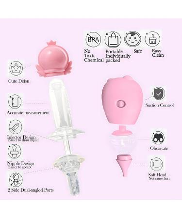 Silicone Baby Nasal Aspirator & Medicine Syringe Pacifier Set - 10ml Oral Feeding, Baby Nursing Kit w/ Collecting Box - Buy Online on GoSupps.com