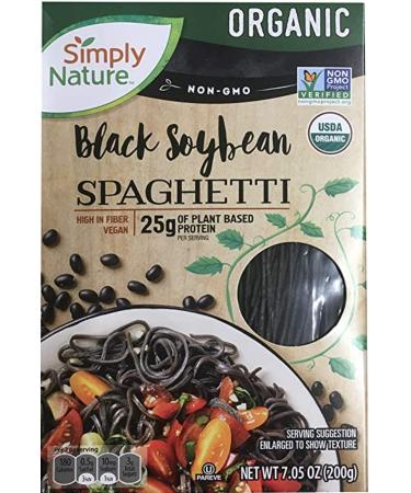 Simply Nature Organic Black Soybean Spaghetti Gluten Free Vegan, Pack of 2 Organic Black Soybean 7.05 Ounce (Pack of 2)
