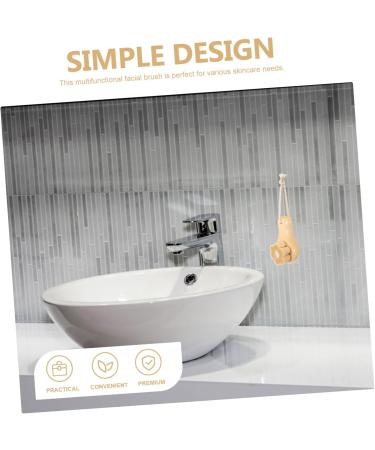 HAPINARY Face Exfoliator artificial fiber wooden handle wooden Pore Brush skin care tools washbasin skin care soft fur cleasing milk face dry brush dry brushing the face face scrub brush - Buy Online on GoSupps.com