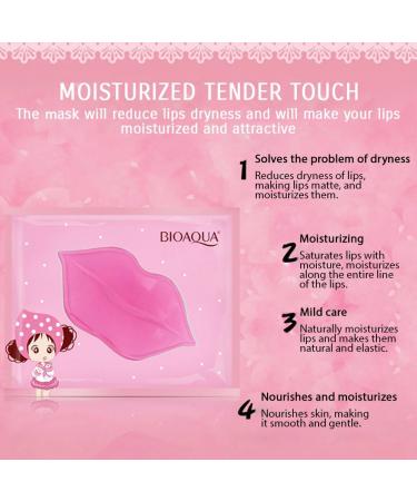 BIOAQUA Lip Plumper Collagen Nourishing Crystal Lip Mask (30 Pack) - Hydrating Lip Treatment for Plump and Soft Lips - Buy Online on GoSupps.com