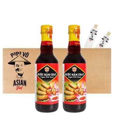 Pack of 2 (2x500ml) Au Lac VEGAN Fish Sauce Nuoc Mam Chay (Papa Vo )