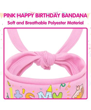 SCENEREAL Dog Birthday Bandana 5-Piece Set with Crown and Dress - Cute Pink Tutu Outfit for Small Medium Dogs - Buy Online on GoSupps.com