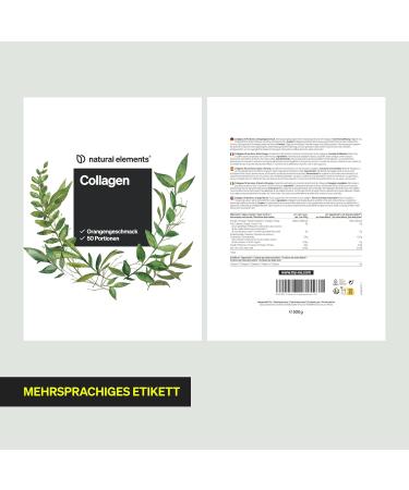 Collagen Powder 500g - Hydrolyzed Peptides Type 1 & 3 - Fresh Orange Flavor - Natural Lab-Tested Made in Germany - Buy Online on GoSupps.com