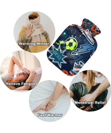 Large Hot Water Bottle for Bed - Naanle Cartoon Sport Foition | Hand & Feet Warmer | Pain Relief & Cold Therapy - 2L - Buy Online on GoSupps.com