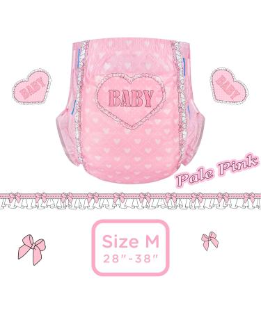 Buy LittleForBig Adult Printed Diapers 10 Pack - Blushing Baby (Medium 28-38) Pink M - International Shipping Available - Buy Online on GoSupps.com