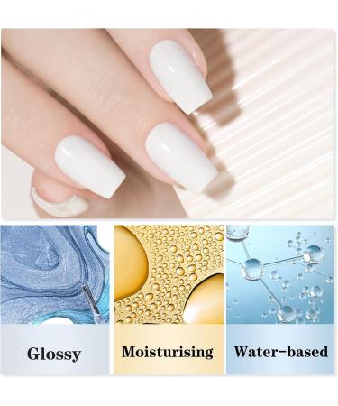 White Nail Polish Quick Dry Nail Varnish Pure White Water-Based Nail Gel Milky White Chip-resistant Peel off Nail Polish French Manicure Nail Polish for Nail Art DIY No Need Cure - Buy Online on GoSupps.com