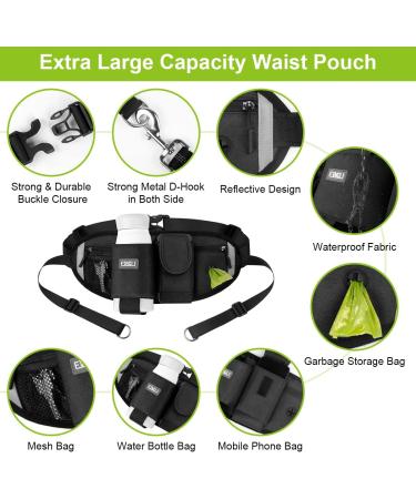 ETACCU Hands Free Dual Dog Lead for Running, Walking & Jogging - Adjustable Waist Belt with Traffic Handle - Reflective Stitching - Ideal for 2 Dogs - Buy Online on GoSupps.com