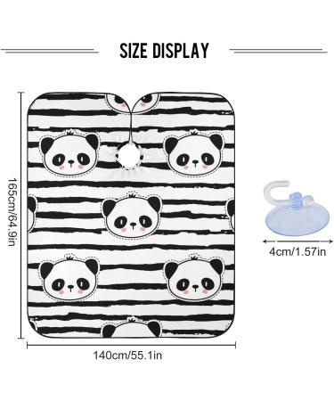 Shop Waterproof Barber Cape - Panda Bear & Cheetah Haircut Bib | Unisex Hair Cutting Cape for Men - Buy Online on GoSupps.com