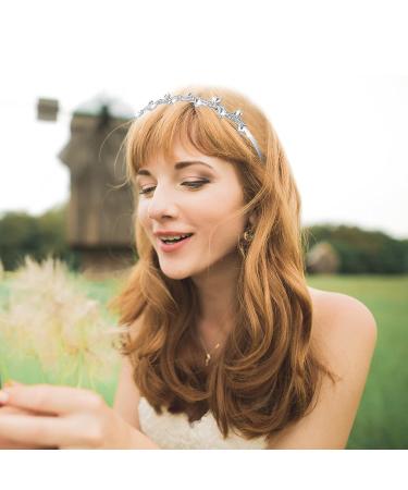 Sibba Bride Headband Set - Pearl Princess Tiara Crown for Wedding, Bridal Hair Accessories for Women and Girls - Buy Online on GoSupps.com