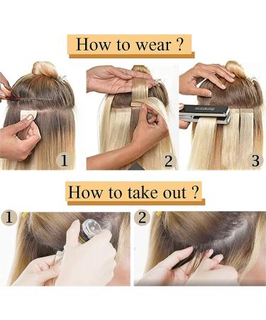 40 Pieces Real Hair Tape-In Extensions | 100% Remy Human Hair | Light Brown #6 | 56 cm | Includes 10 Free Adhesive Brick Tapes - Buy Online on GoSupps.com
