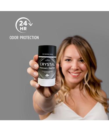 Crystal Body Deodorant - Magnesium Charcoal + Tea Tree 2.5 oz | Natural, Long-Lasting Odor Protection - Buy Online on GoSupps.com