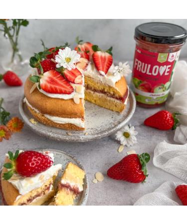 ALLNUTRITION Sugar Free Jam - Frulove Strawberry & Apple Puree - Seriously Low Carb 80% Fruit Mousse - Low Calorie Spread - Sugar Free Marmalade - Vegan Friendly - 500g - Buy Online on GoSupps.com