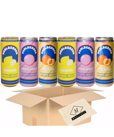 2x Paulberger Limo set with a new variety!Paul Berger ICRIMAX Lemon Bubblegum Peach 6 x 330ml incl. 1.50 Path disposable by MBACCENT + MBACCENT Sticker - Buy Online on GoSupps.com