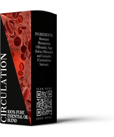 Mystic Moments Circulation Essential Oil Blend - 10ml - 100% Pure | International Shipping Available - Buy Online on GoSupps.com