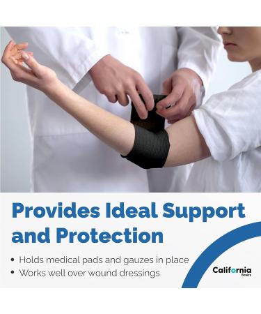 Self Adherent Cohesive Wrap Bandages 2 Inch by 5 Yards - Black Athletic Tape for Wrist and Ankle - Breathable, Stretchy and Self Adhesive - 10 Pack - Buy Online on GoSupps.com