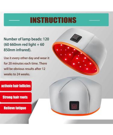 Red Light Therapy For Hair Growth Red Light Hair Growth System FDA Cleared For Hair Loss In Men & Women Advanced Hair Regrowth System Red Light Therapy Cap. (silver) - Buy Online on GoSupps.com