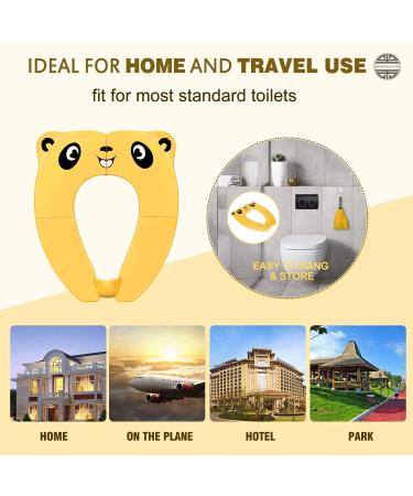 Kids Travel Potty Seat Cover - Non-Slip Foldable Toilet Pad with Carry Bag & Splash Guard - Buy Online on GoSupps.com