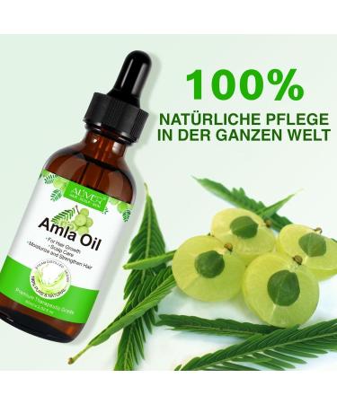  p-beauty Amla Hair Oil for intensive hair growth against dandruff and hair loss cold-pressed organic and vegan vitamin C amino acid 2 x 60 ml - Buy Online on GoSupps.com