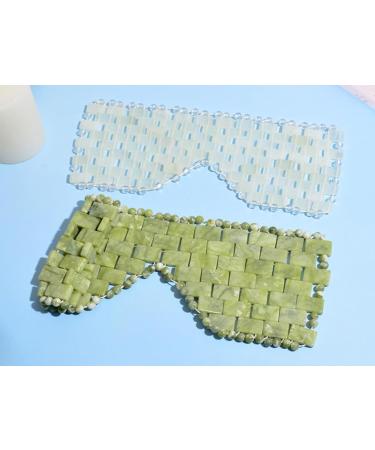 Jade Eye Mask | 100% Real Jade Cooling Facial Mask for Anti-Aging Wrinkles & Puffiness Relief - Hot & Cold Therapy (Pink - Buy Online on GoSupps.com