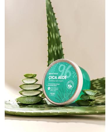 MIZON Cica Aloe 96% Soothing Gel Cream Moisturizing Centella Asiatica Vegan Formula(10.58 fl.oz.) - Buy Online on GoSupps.com