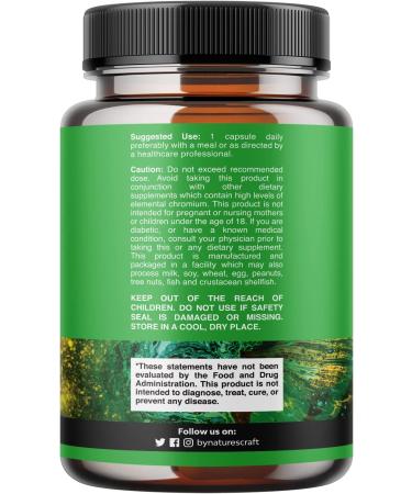 Chromium Picolinate 200mcg Mineral Supplement for Sugar Balance, Muscle Growth, Brain Health - Pre Workout for Men and Women - Heart Health & Cholesterol Support - Buy Online on GoSupps.com