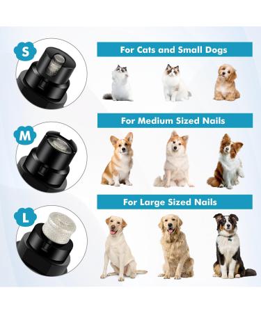 ETENTOUS Pet Dog Nail Grinder - Professional Low Noise 2-Speed Pet Nail Trimmer with LED Light for Small, Medium, Large Breed Dogs and Cats - Buy Online on GoSupps.com