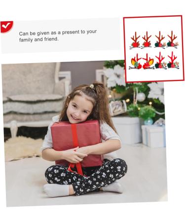minkissy 12 Pairs Christmas hair clips christmas hair decor christmas deer costume antler hair barrette bill hair clips for women deer antler decor korean decor Deer Antlers Barrette - Buy Online on GoSupps.com