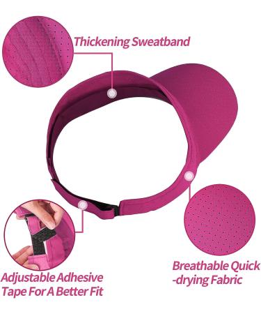 Bltong Sun Sports Visor Hat - UV Protection Breathable Adjustable Baseball Cap for Beach Golf Running Tennis Pink - Buy Online on GoSupps.com