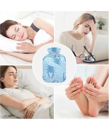 Blue Crab 2L Hot Water Bottle - Mosaic Tiles Soft Plush Cover | Ideal Winter Warmer for Kids & Adults - Buy Online on GoSupps.com