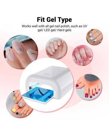 MelodySusie 36W Nail Lamp for Gel Polish - Professional Curing Lamp with 3 Timer Settings - Sliding Tray for Manicure/Pedicure - Resin White - Buy Online on GoSupps.com