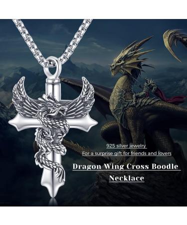 925 Sterling Silver Urn Pendant for Ash | Memorial Jewelry with Dragonfly Moonstone & Rose Design | Heart-Shaped Ash Holder for Women & Moms - Buy Online on GoSupps.com