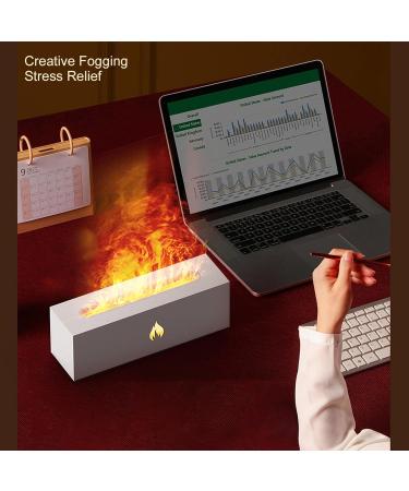 Buy Aroma Diffuser with 3D Fireplace Optics | Large Room Fragrance Spray & Mode Selection for Kids - White/Opulent Garden - Buy Online on GoSupps.com