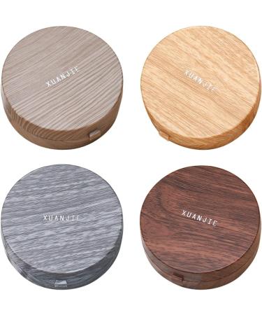 Partykindom Portable Contact Lens Case with Mirror - Travel Eye Care Set with Wood Grain Design | Perfect Lens Holder for Eye Contact Lenses - Buy Online on GoSupps.com