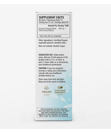 HERBAMAMA Organic Stinging Nettle Root Tincture - Urtica Dioica Herbal Drops - 2 fl oz Liquid Extract - Natural Supplement - Buy Online on GoSupps.com