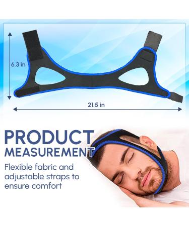 Adjustable Anti Snore Chin Strap - Effective Snoring Solution for Sleep Apnea - Breathable CPAP Alternative - Unisex Aid - Buy Online on GoSupps.com