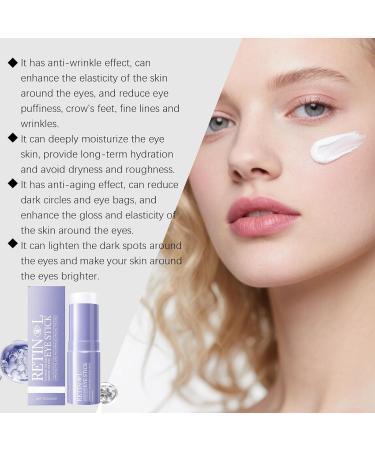 Retinol Moisturizing Eye Cream Bars with Shea Butter & Vitamin E Night Use Wrinkles Moisturizer Stick Helps Moisturize & Firm - Buy Online on GoSupps.com