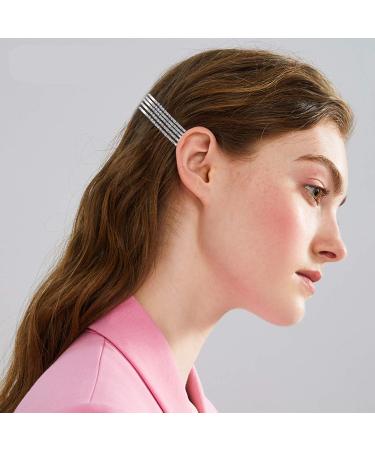 HQdeal 12 Pc Crystal Hairpins & Rhinestone Bobby Pins Elegant Hair Accessories for Women & Girls | Perfect for Weddings & Valentines Day Gifts - Buy Online on GoSupps.com