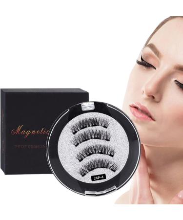 Besreey Magnetic False Eyelashes False Eyelashes No Glue Magnetic Eyelashes | Reusable Soft Fake Lashes Comes in Magnetic Box Easy to Apply Long-Lasting Ks02-4 - Buy Online on GoSupps.com