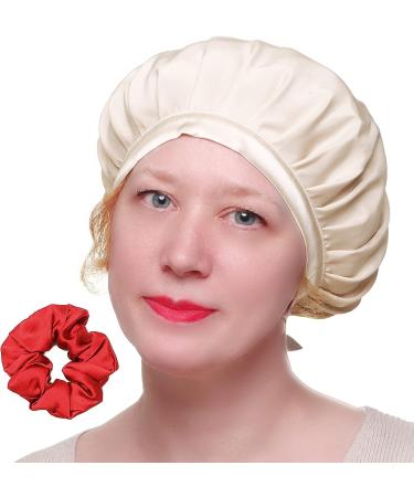 Silk Sleeping Cap for Curly Hair - Satin Bonnet for Comfortable and Protective Sleep - Silk Hair Wrap for Curly Hair - Buy Online on GoSupps.com
