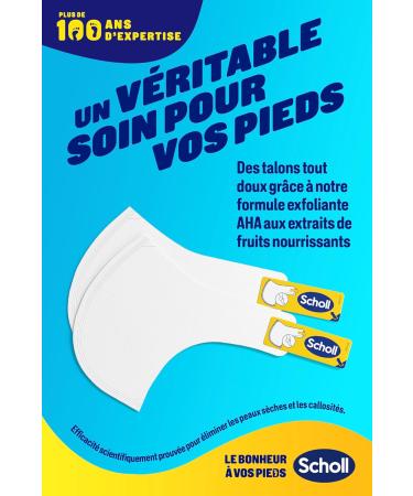 Scholl Pack of 2 Exfoliating Heel Foot Masks - Foot Peeling - Eliminates Calluses - Effective Foot Care - 4 Socks - Buy Online on GoSupps.com