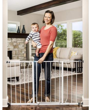 Regalo Easy Open 47-Inch Super Wide Walk Thru Baby Gate, Bonus Kit, Includes 4-Inch and 12-Inch Extension Kit, 4 Pack Pressure Mount Kit and 4 Wall Cups and Mounting Kit , 11 Count (Pack of 1)