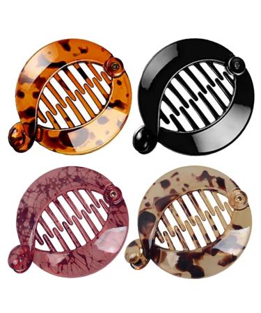 IYUXIHQ 4 Piece Banana Hair Clip for Fine Hair Combs Double Banana Clip Comb Clip Womens Hair for Thick Curly Hair Accessories Double Banana Clip Set for Women Girls