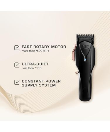 RED Pro Professional Cordless Hair Clipper for Men - Electric Rechargeable with 150 Min Battery Life & 6 Guide Combs - Ideal for Barbers & Stylists (Matte Black - Buy Online on GoSupps.com